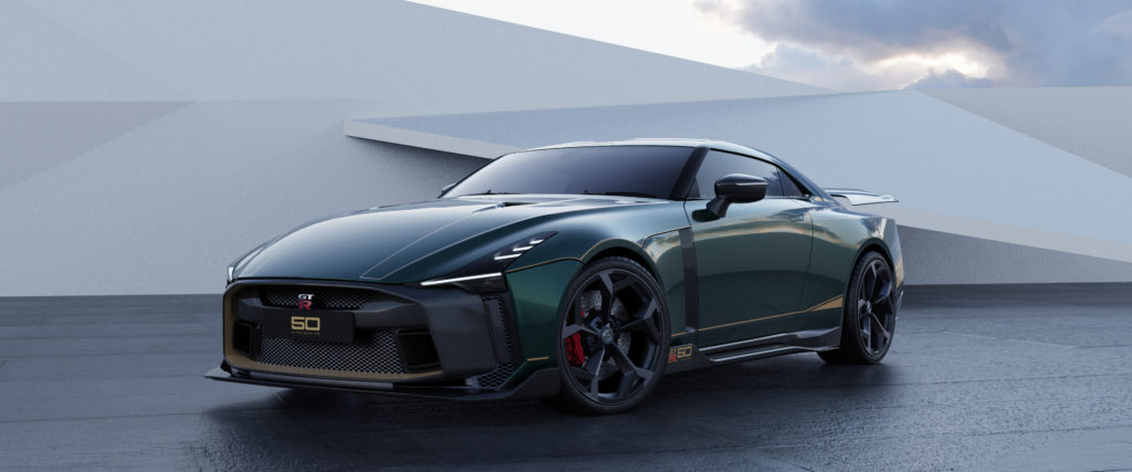 Nissan GT-R50 by Italdesign production rendering Green FR34-source